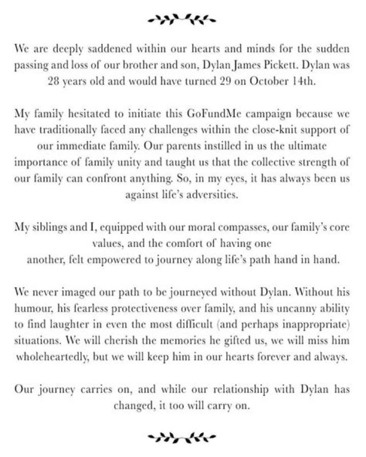 GoFundMe: Explore Dylan Pickett Death , Canadian Soccer Player Victoria Pickett’s Brother